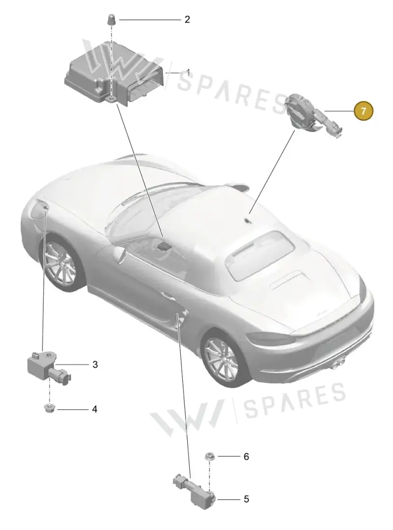 9P1959354 — Porsche Boxster (2016-2019) diagram p48901005, position 7