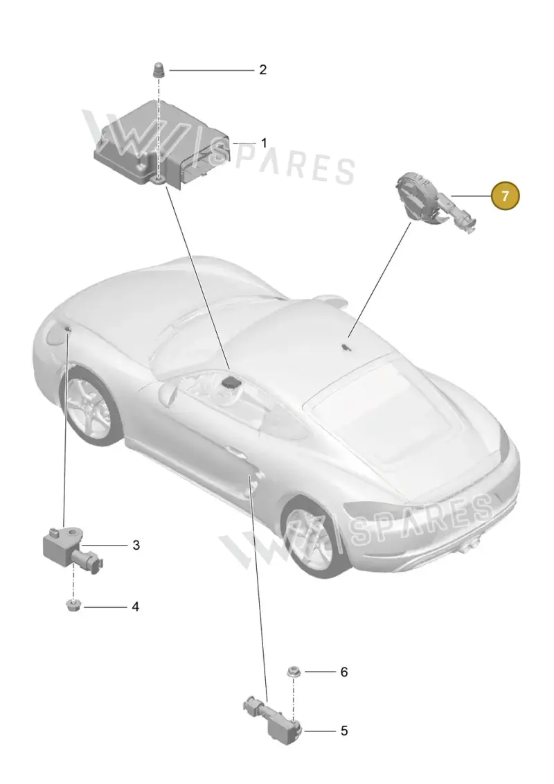 9P1959354 — Porsche Cayman (2016-2019) diagram p50901005, position 7