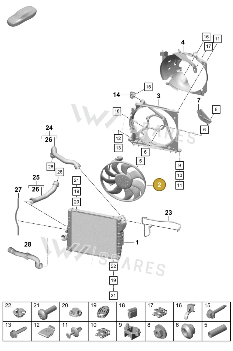 9P1959455BY — Porsche Boxster Spyder (2019-) diagram p55105200, position 2
