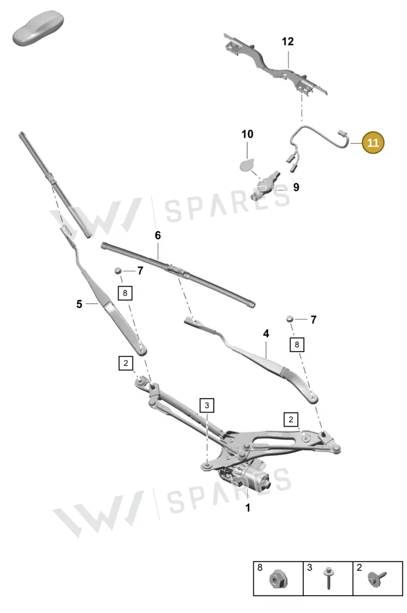 9P1971103 — Porsche Boxster Spyder (2019-) diagram p55904000, position 11