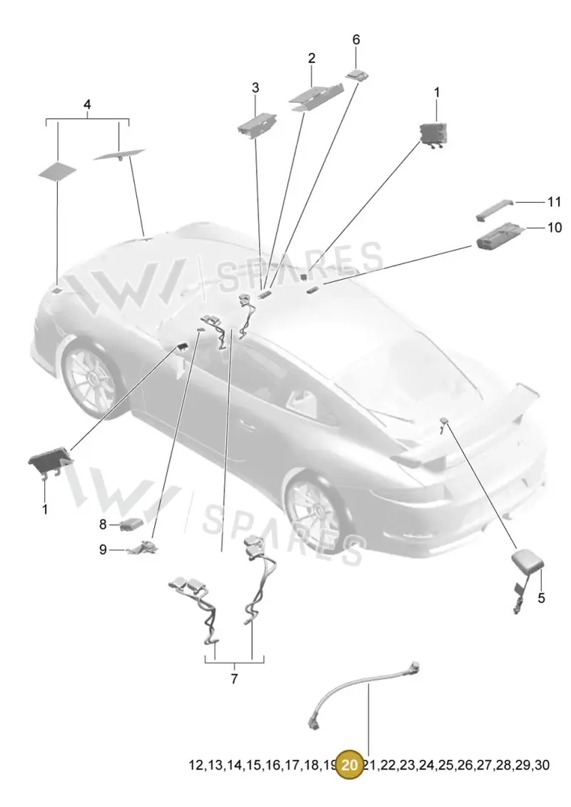 9P1979010 — Porsche 911 (2013-2020) diagram p41911004, position 20