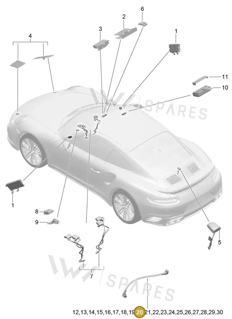 9P1979011 — Porsche 911 (2013-2020) diagram p42911004, position 20
