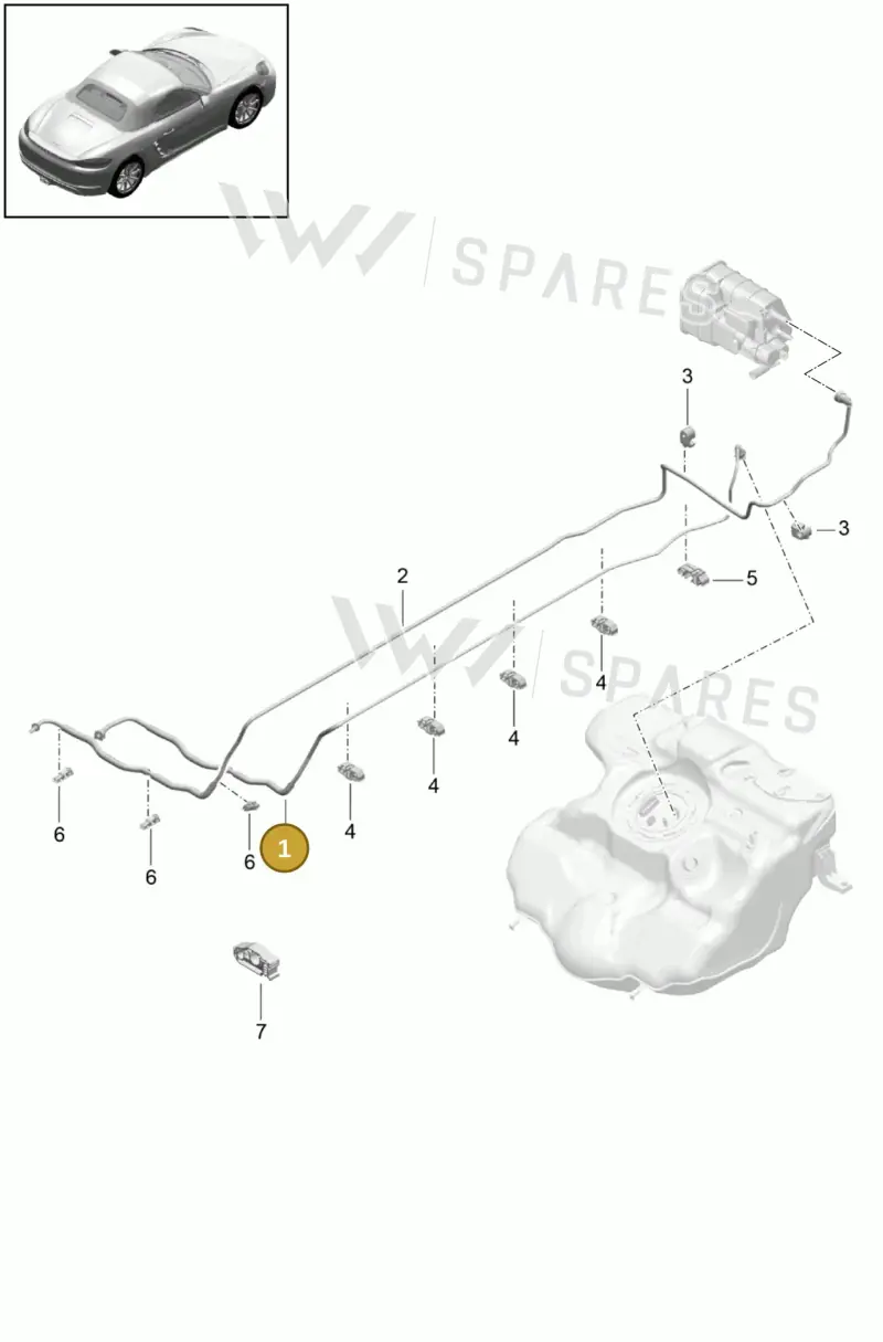 9P2201203 — Porsche Boxster (2016-2019) diagram p48201005, position 1