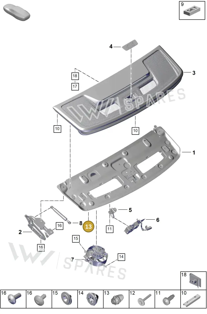 9P2827589 — Porsche GT3 RS (2021-) diagram p59803110, position 13