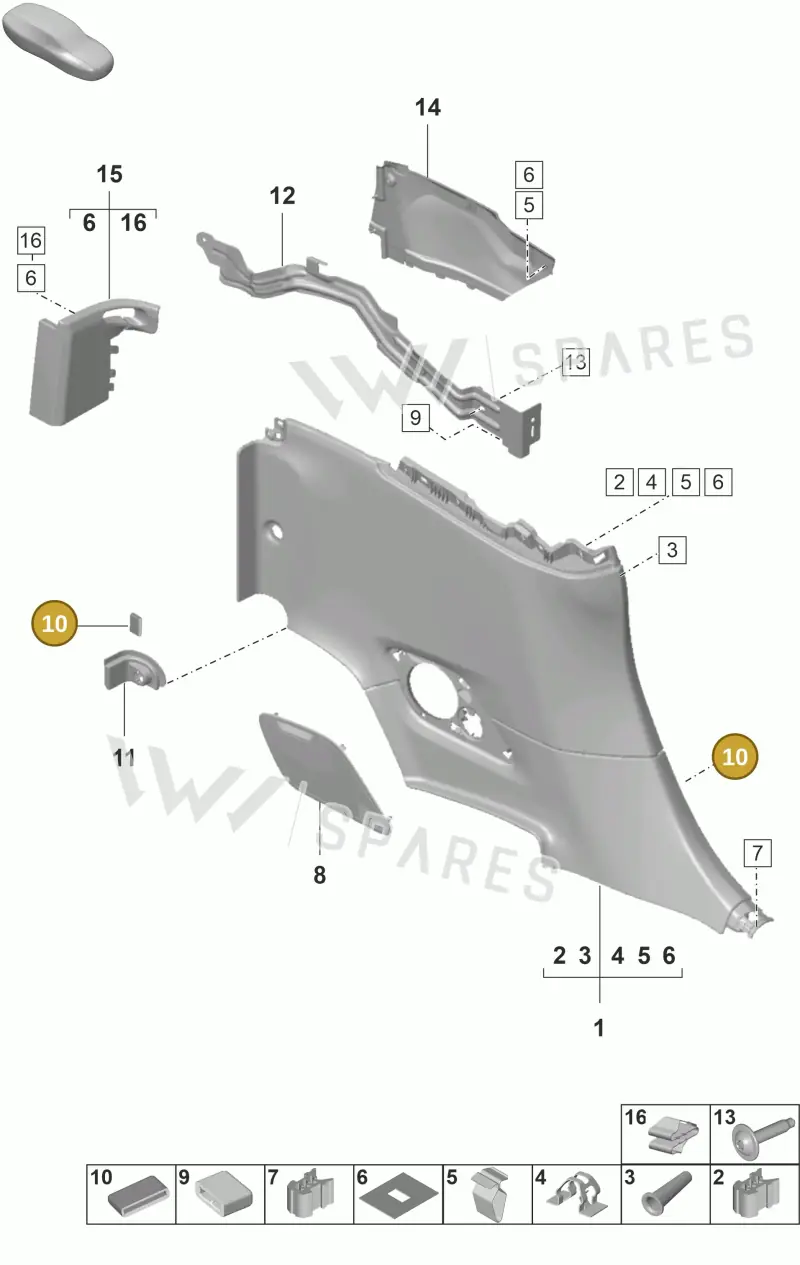 9P2827911 — Porsche 911 (2024-2025) diagram p53807320, position 10
