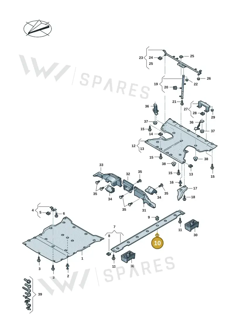 9P2853445 — Audi RS e-tron GT (2020-2025) diagram 4j1825000, position 10