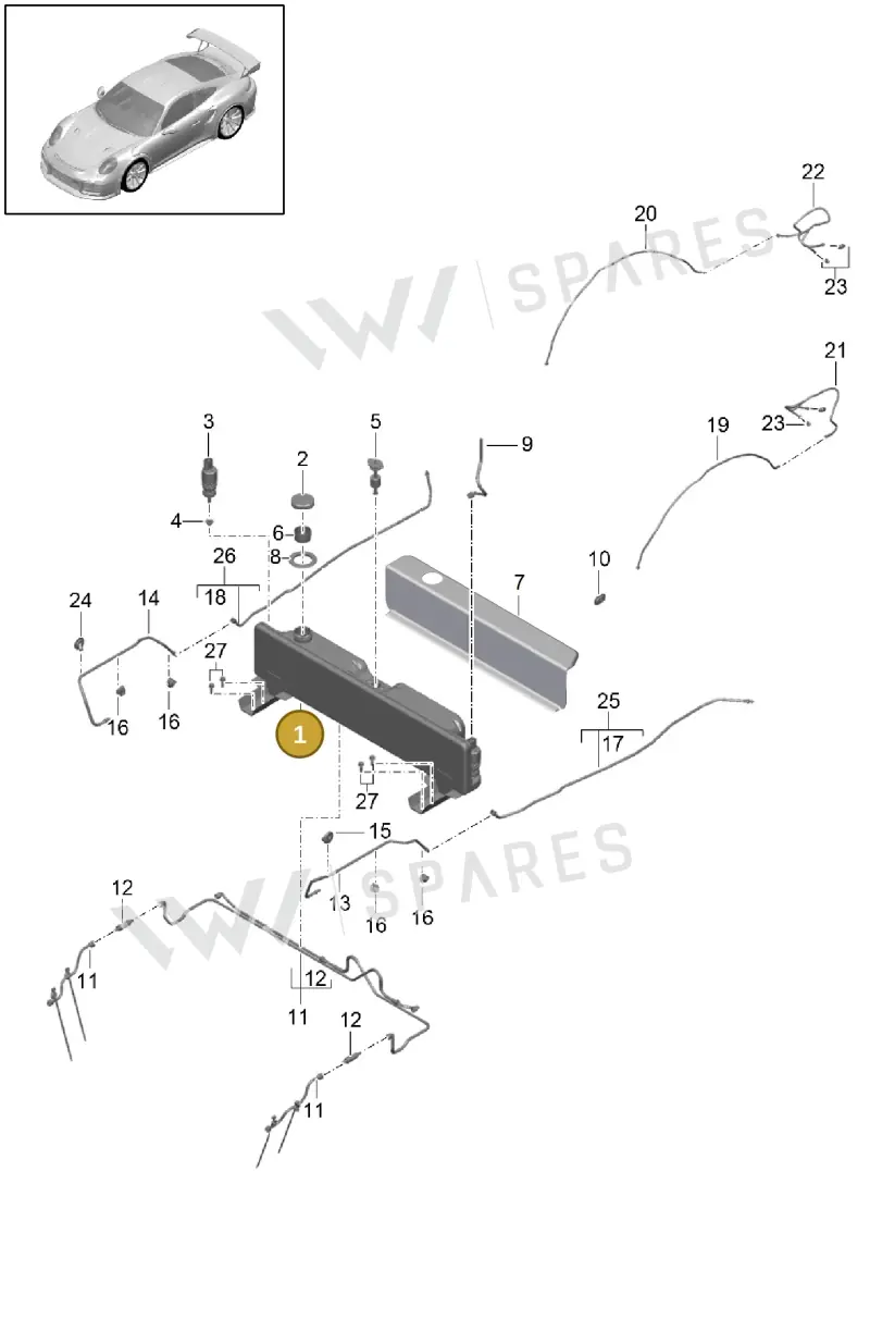 9P3805387 — Porsche 911 (2013-2020) diagram p42107030, position 1