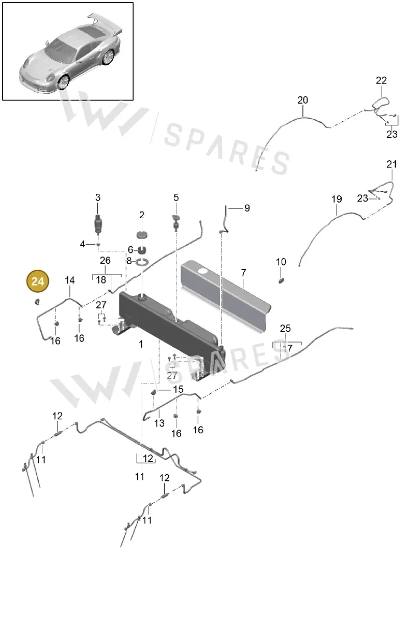 9P3805674 — Porsche 911 (2013-2020) diagram p42107030, position 24