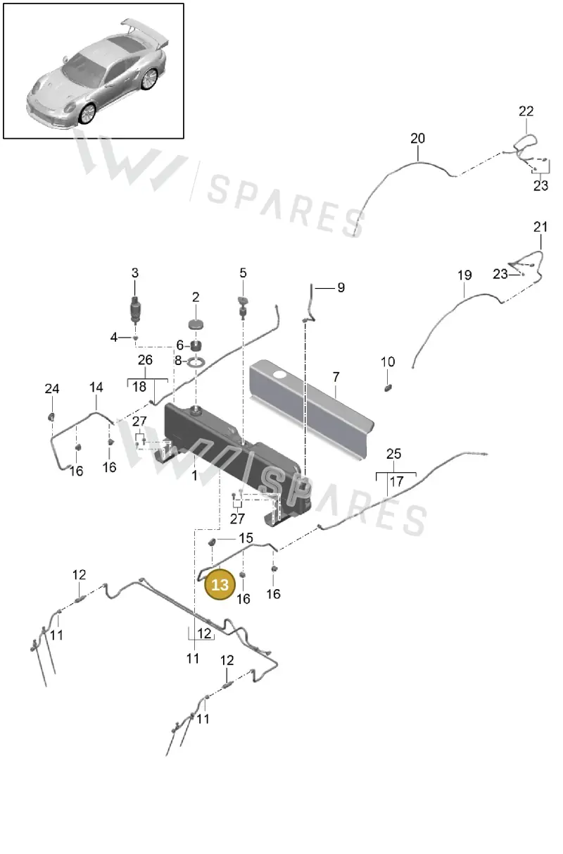 9P3806407A — Porsche 911 (2013-2020) diagram p42107030, position 13