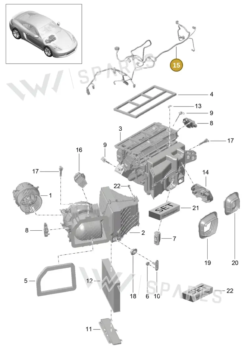 9P3971565 — Porsche Cayman (2016-2019) diagram p50813010, position 15