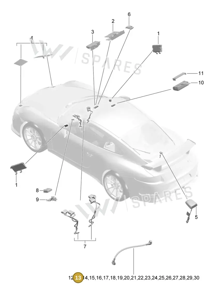 9P3979009 — Porsche 911 (2013-2020) diagram p41911004, position 13