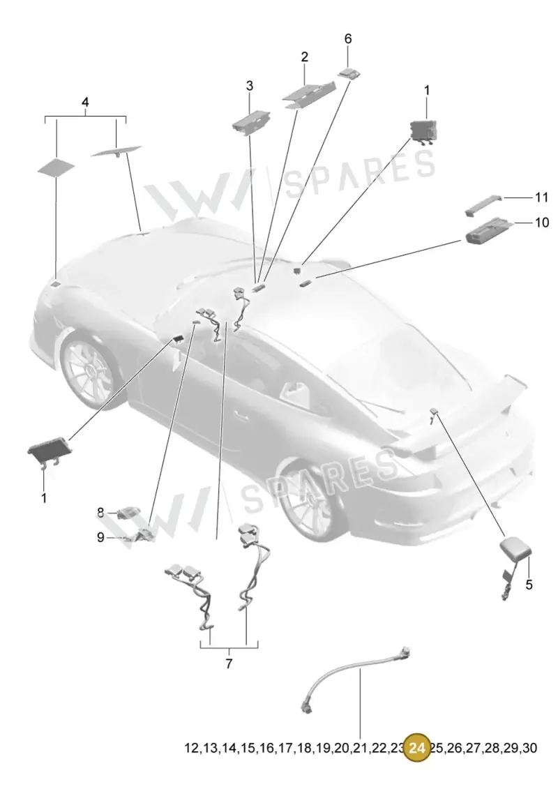 9P3979012 — Porsche 911 (2013-2020) diagram p41911004, position 24
