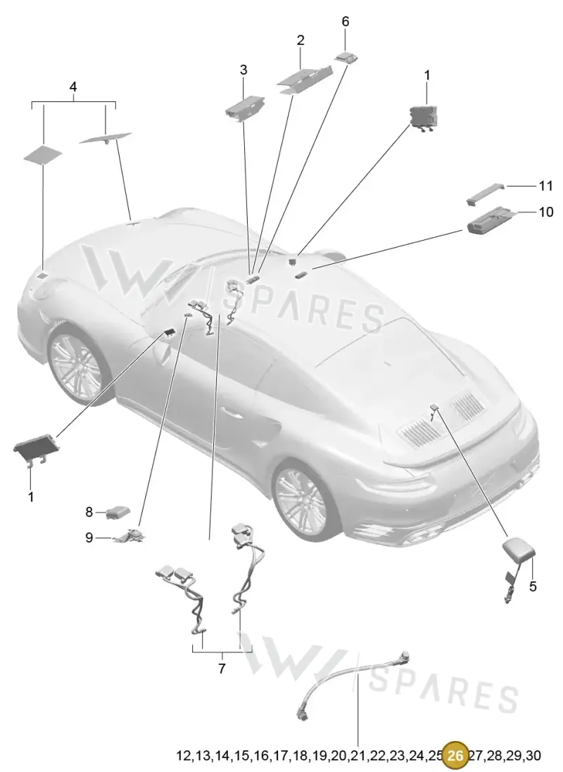 9P3979015 — Porsche GT2 RS Clubsport (2013-2020) diagram p42911004, position 26