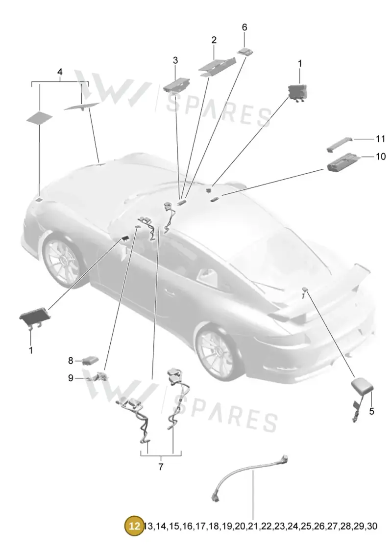 9P4979002 — Porsche 911 (2013-2020) diagram p41911004, position 12