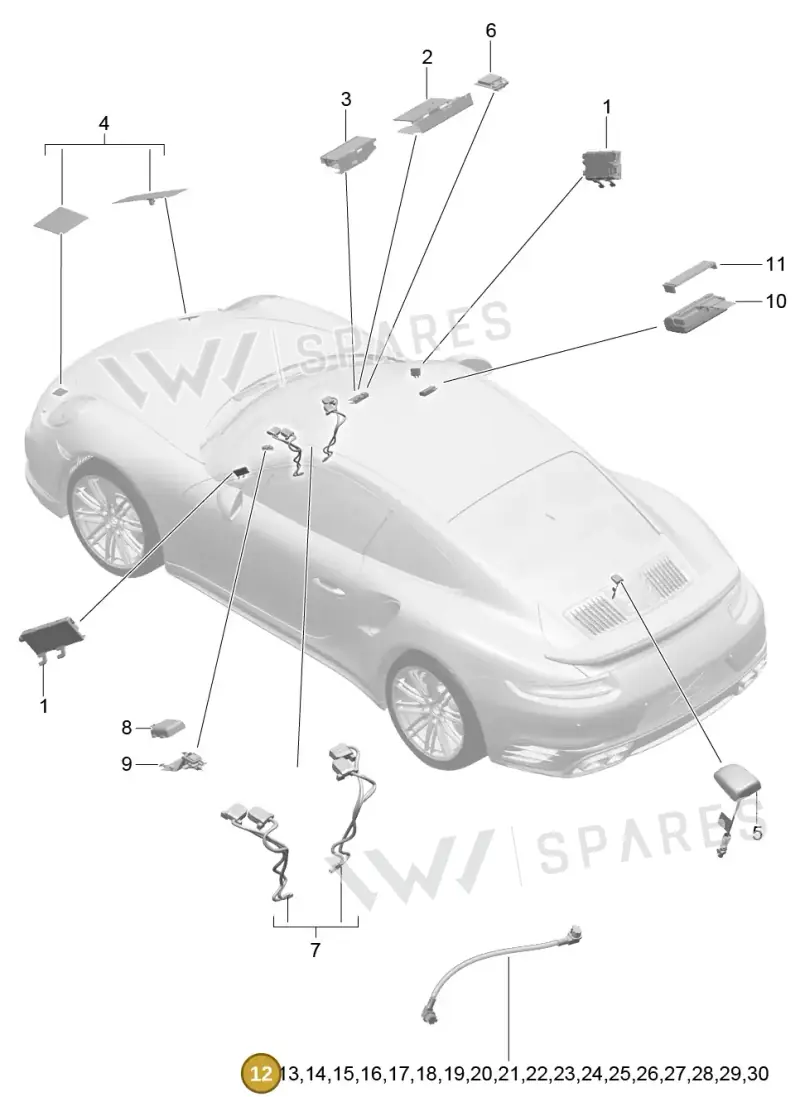 9P4979002 — Porsche GT2 RS Clubsport (2013-2020) diagram p42911004, position 12