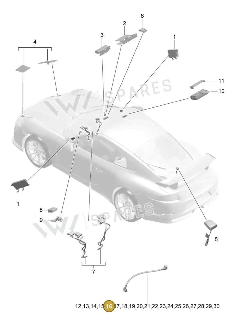 9P4979006 — Porsche 911 (2013-2020) diagram p41911004, position 16