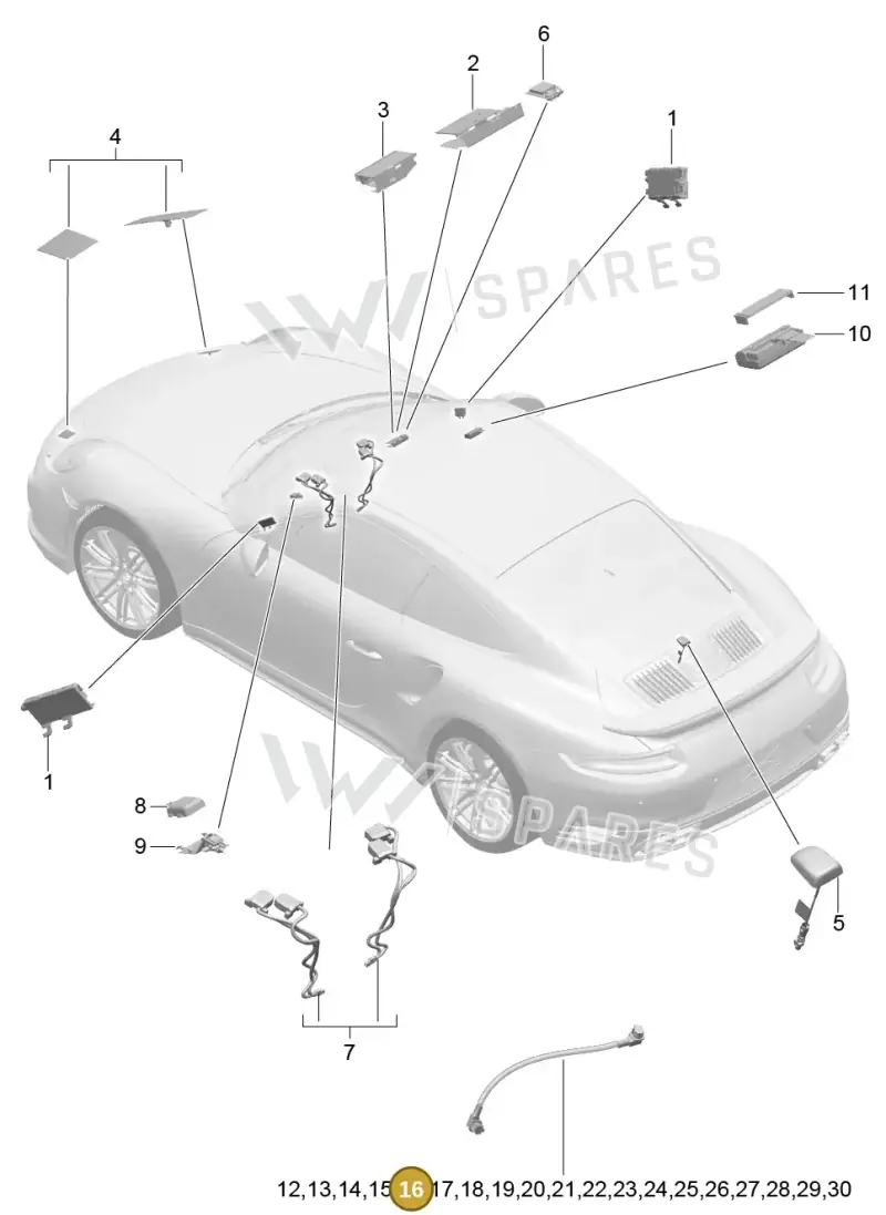 9P4979006 — Porsche GT2 RS Clubsport (2013-2020) diagram p42911004, position 16