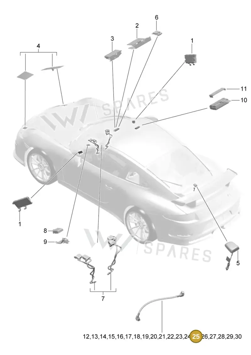 9P4979014 — Porsche 911 (2013-2020) diagram p41911004, position 25