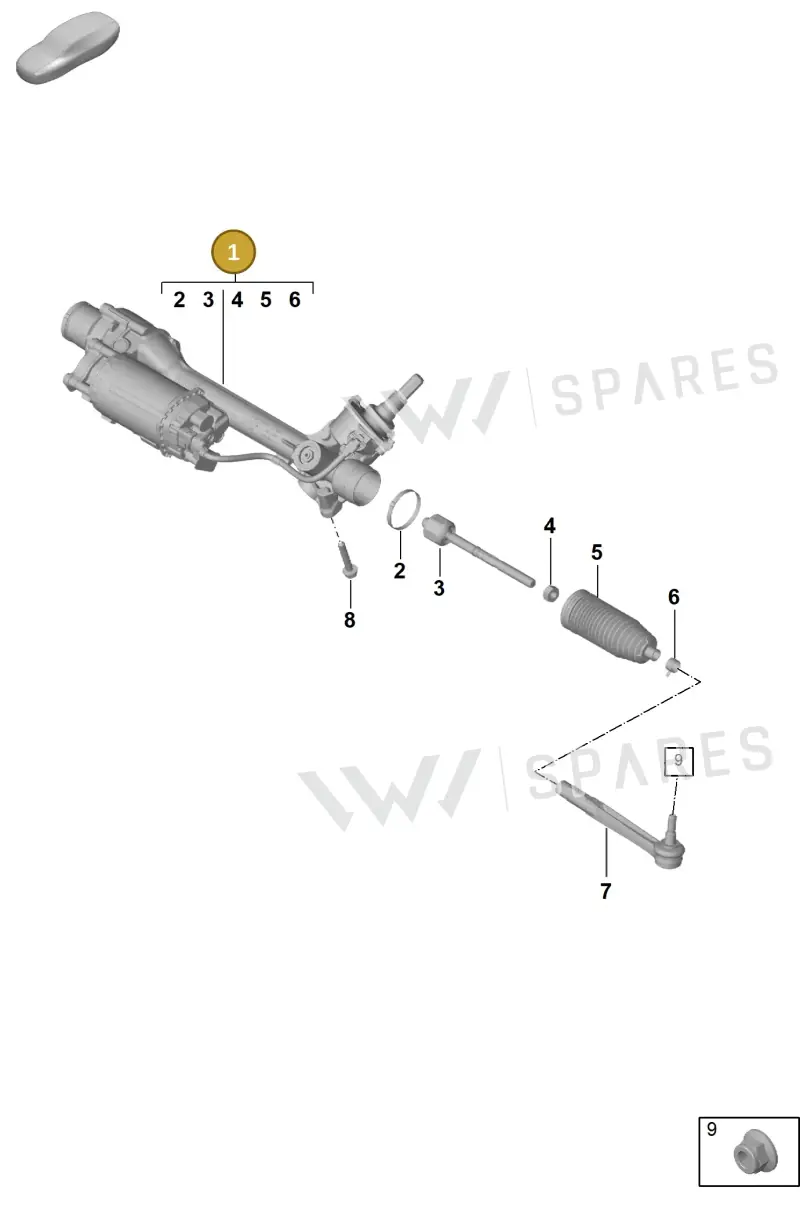 9P5423050D — Porsche 911 (2024-2025) diagram p63403000, position 1