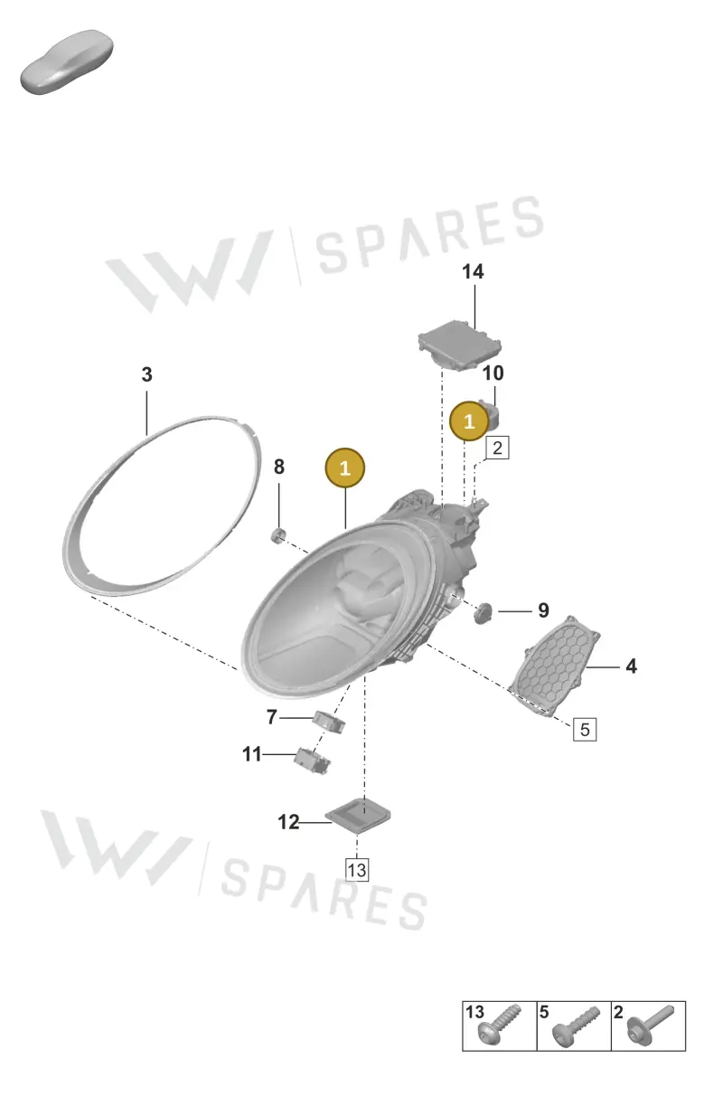9P5941114F — Porsche 911 (2018-2024) diagram p53905030, position 1