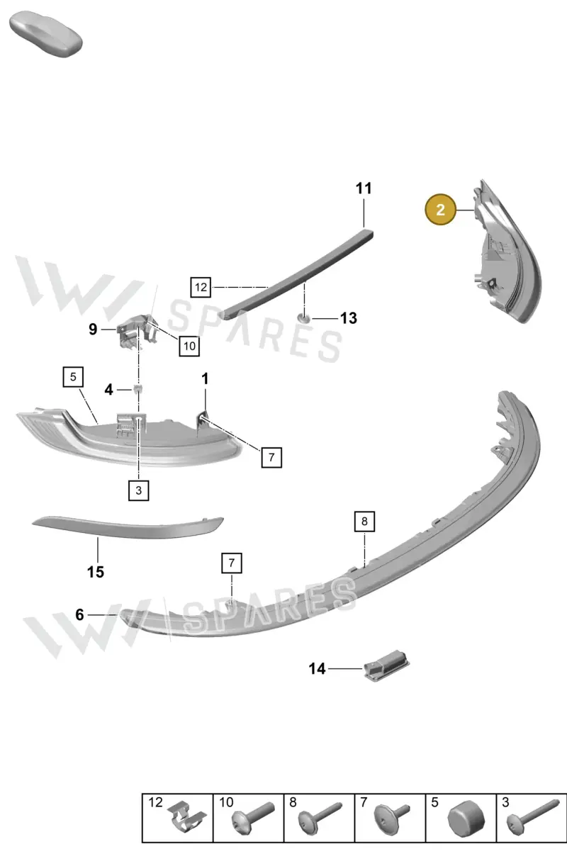 9P5945208C — Porsche 992 Sport Classic (2020-) diagram p57905050, position 2