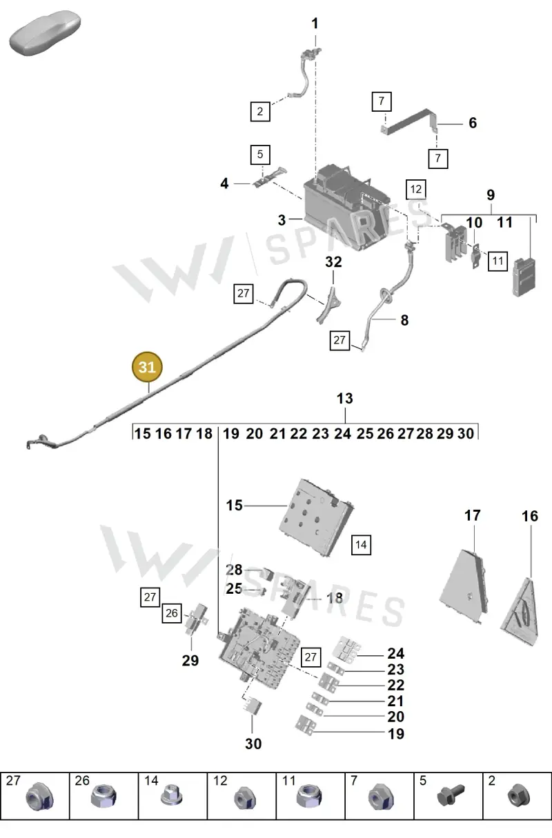 9P9971345B — Porsche Boxster Spyder (2019-2020) diagram p55902060, position 31