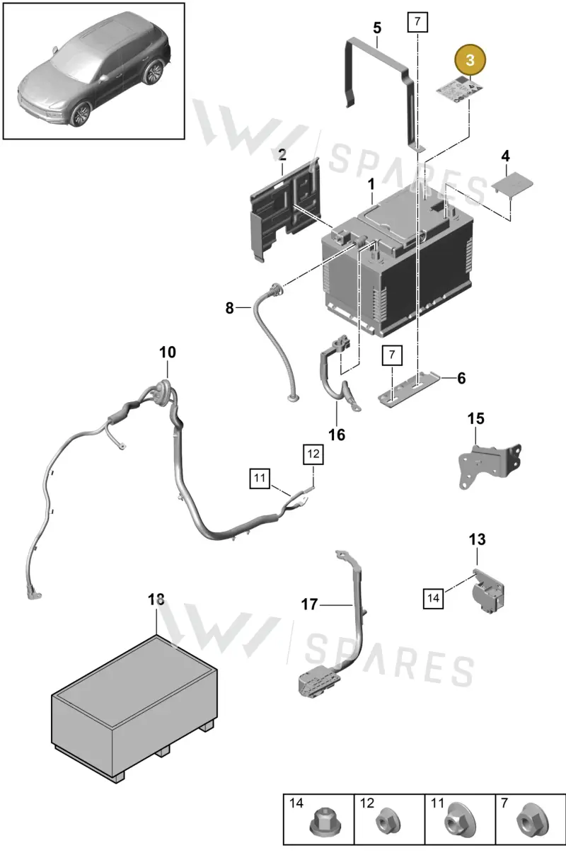 9Y0010553 — Porsche Cayenne (2017-2023) diagram p51902010, position 3