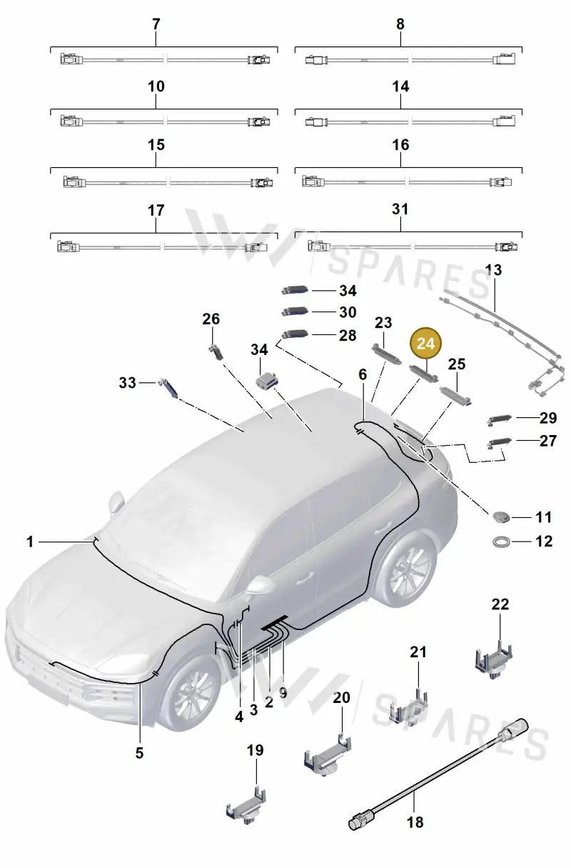 9Y0035225D — Porsche Cayenne Coupe (2023-2023) diagram p60912100, position 24