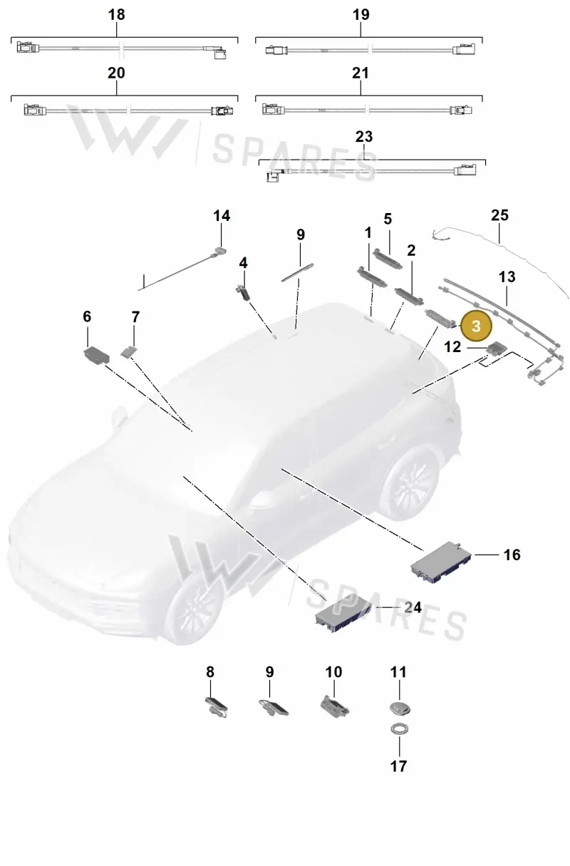9Y0035225J — Porsche Cayenne (2017-2023) diagram p51911015, position 3