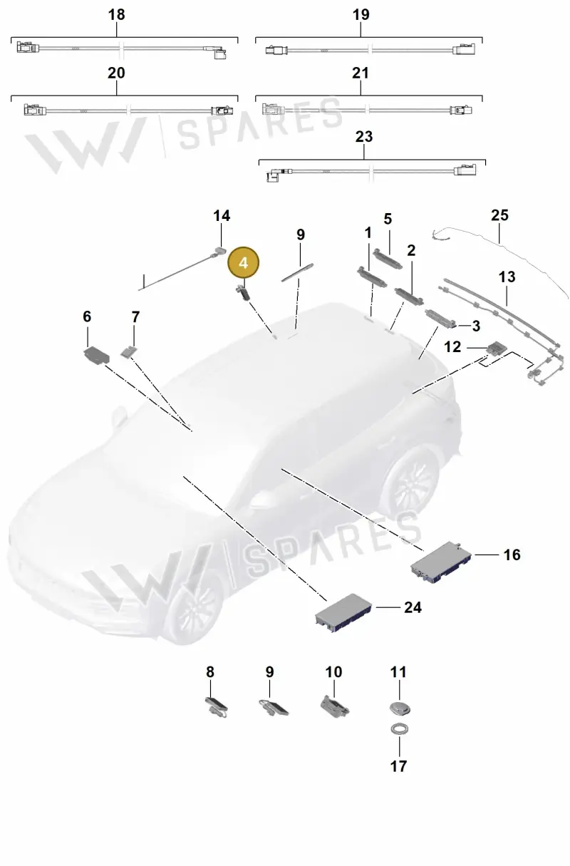 9Y0035225L — Porsche Cayenne (2017-2023) diagram p51911015, position 4