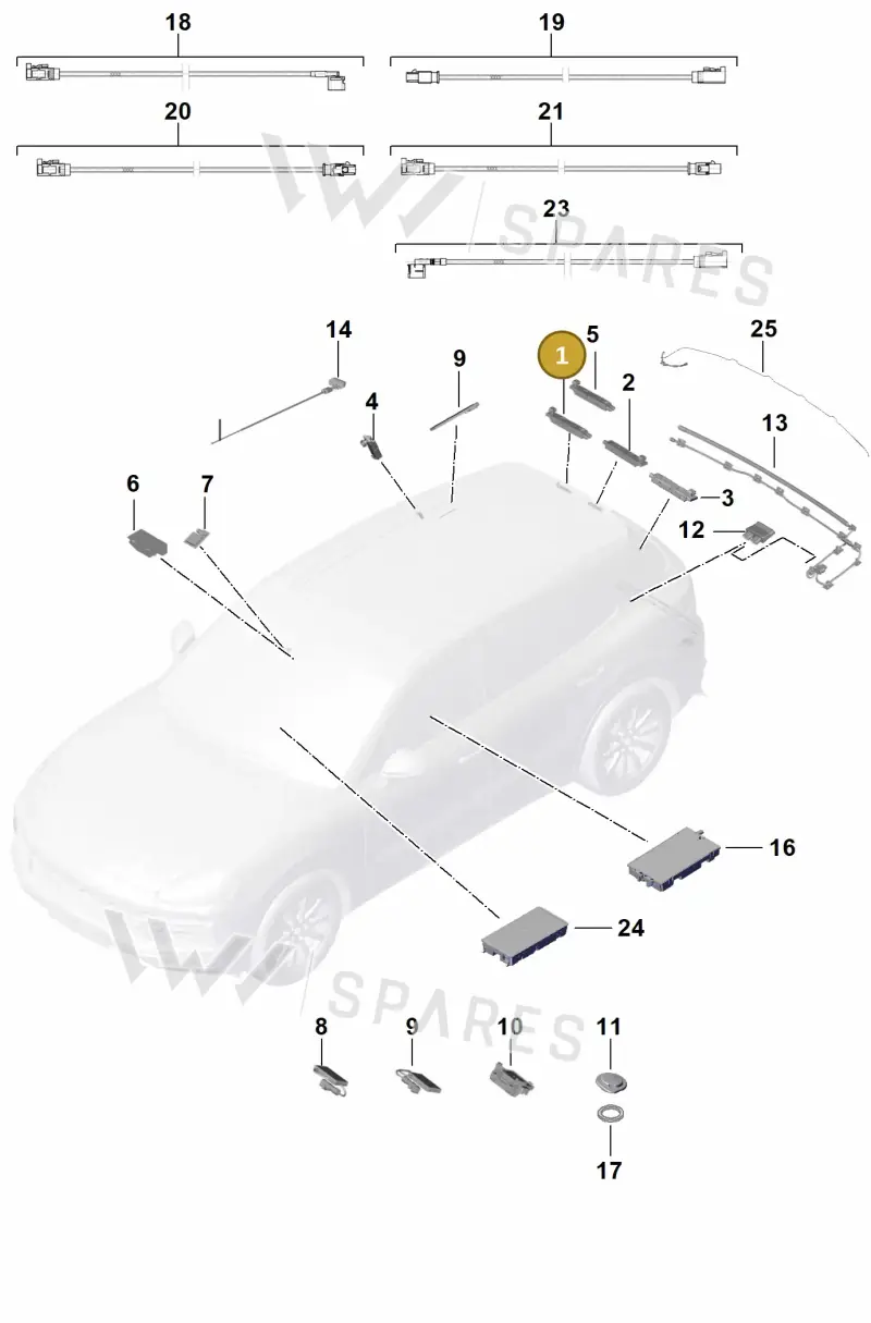 9Y0035225N — Porsche Cayenne (2017-2023) diagram p51911015, position 1