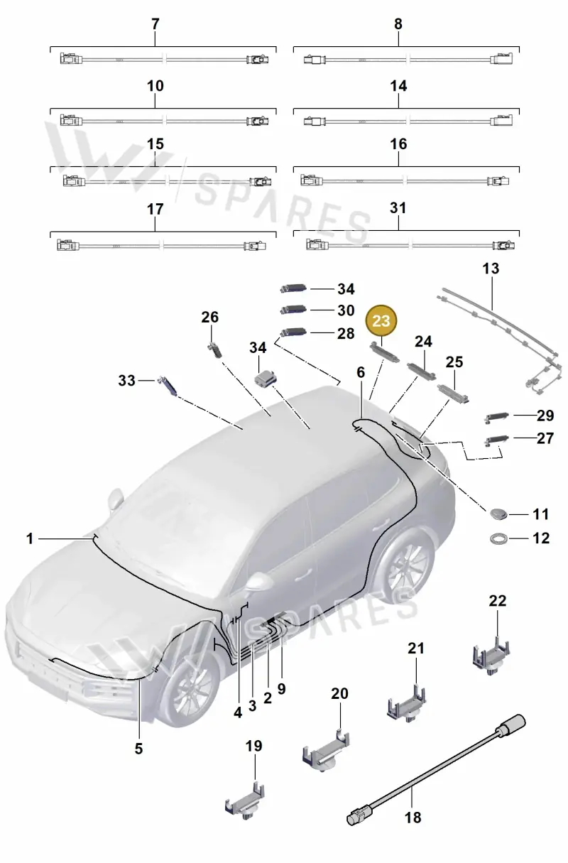 9Y0035225N — Porsche Cayenne Coupe (2023-2023) diagram p60912100, position 23