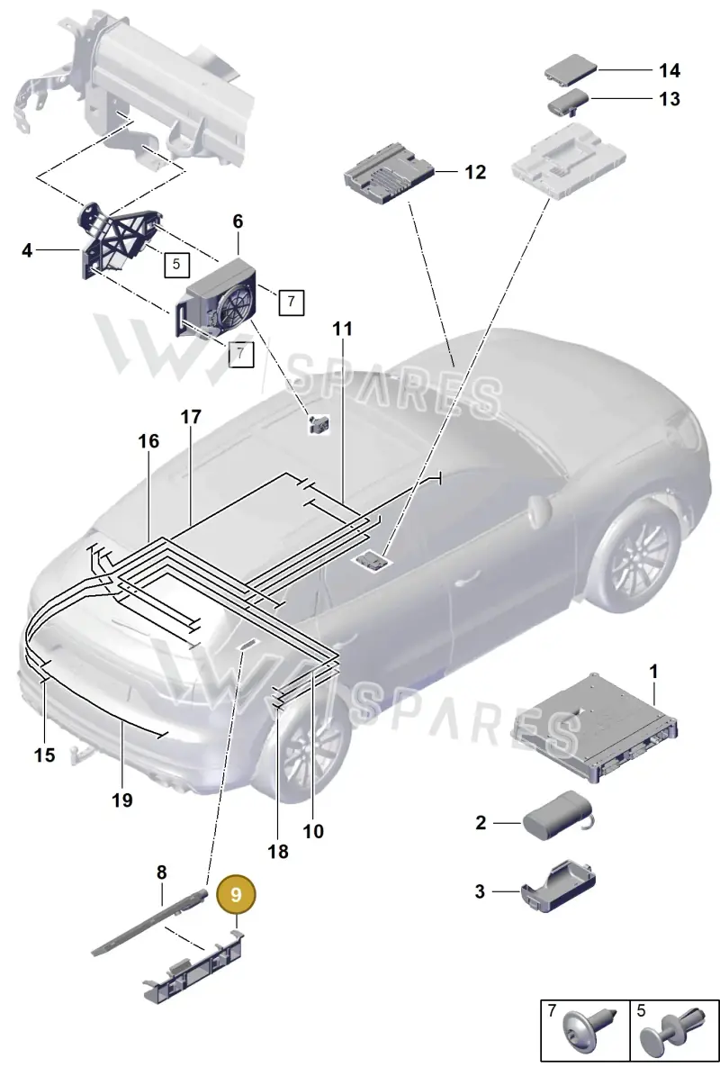 9Y0035525 — Porsche Cayenne Coupe (2023-2023) diagram p60901500, position 9