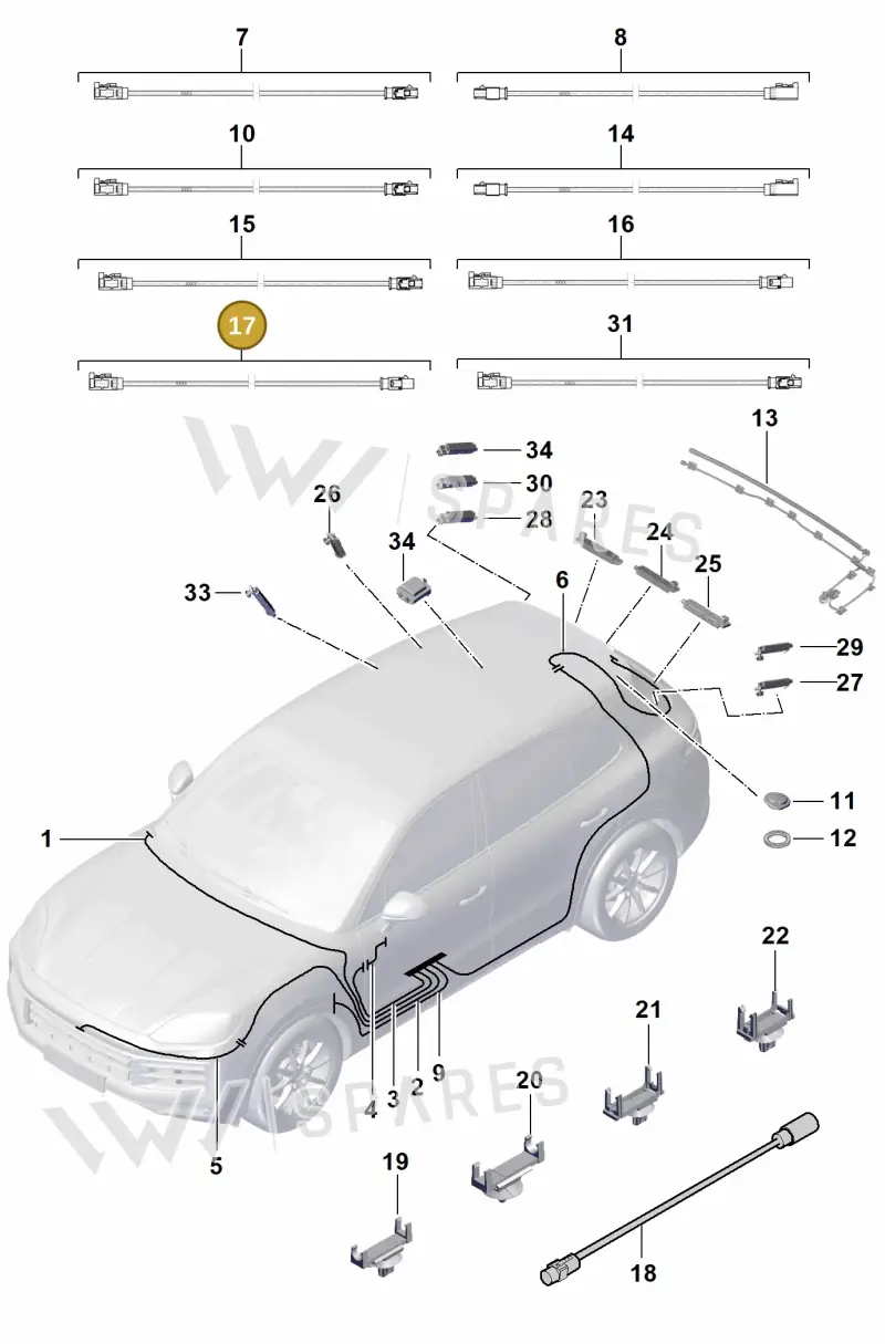 9Y0035550AS — Porsche Cayenne Coupe (2023-2023) diagram p60912100, position 17