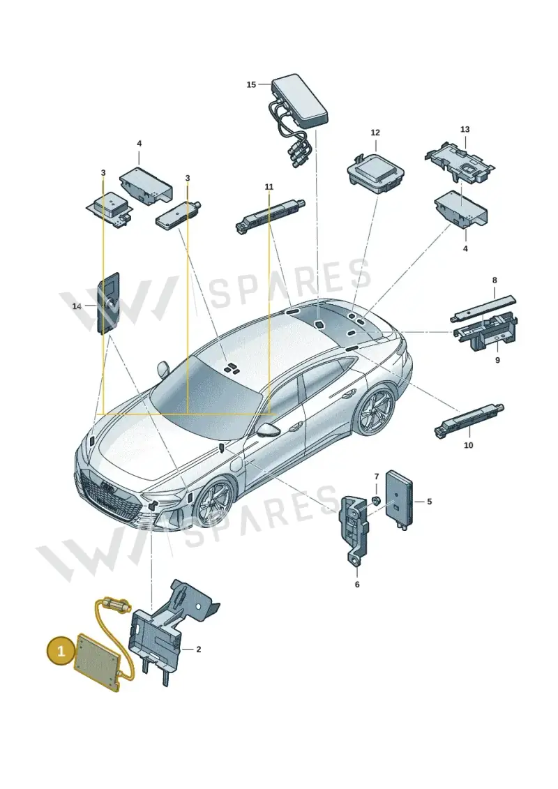 9Y0051506A — Audi RS e-tron GT (2020-2025) diagram 4j1035100, position 1