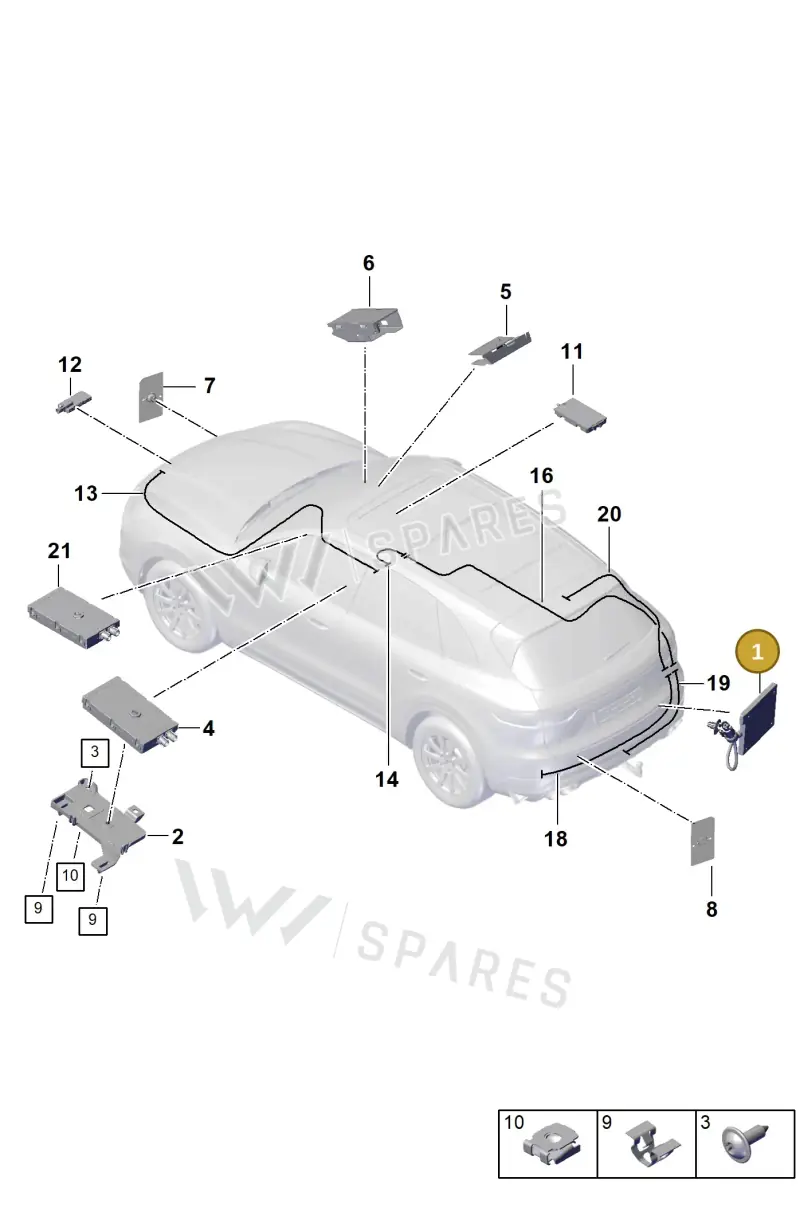 9Y0051506A — Porsche Cayenne (2017-2023) diagram p51000001, position 1