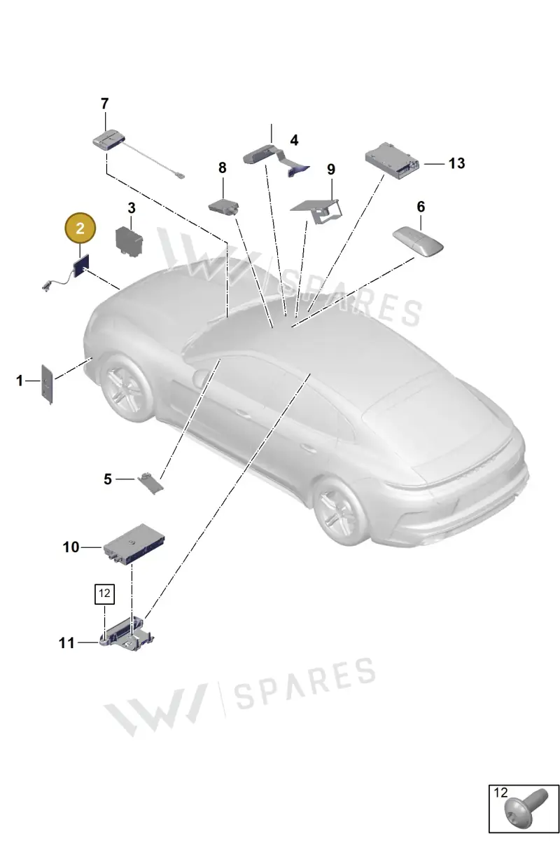 9Y0051506A — Porsche Panamera (2023-2025) diagram p62911200, position 2