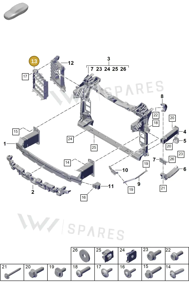 9Y0122356EOK1 — Porsche Cayenne Coupe (2023-2023) diagram p60802200, position 13