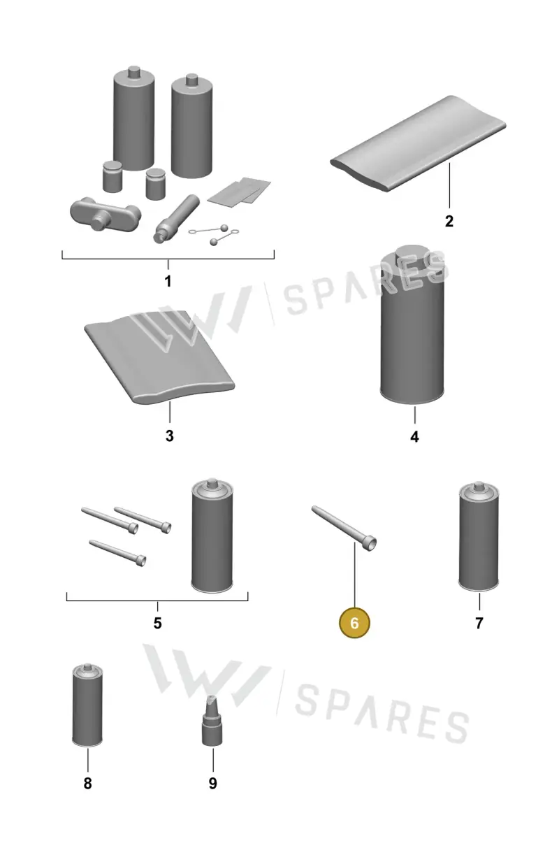 9Y0130085 — Porsche Taycan Sport Turismo (2023-2025) diagram p64801010, position 6