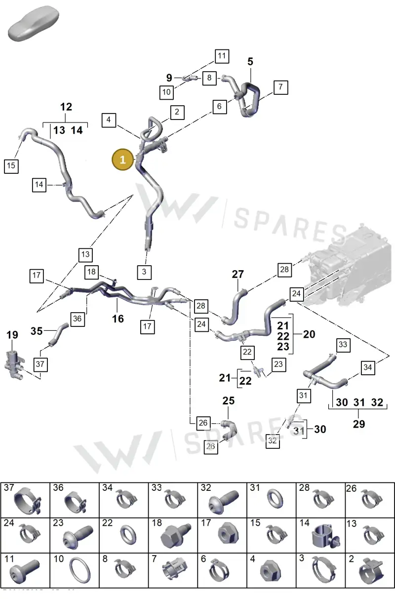 9Y0145926 — Porsche Cayenne Coupe (2023-2023) diagram p60105330, position 1