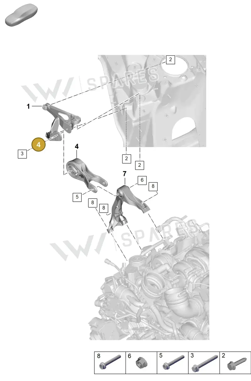 9Y0199331C — Porsche Cayenne Coupe (2023-2023) diagram p60109100, position 4