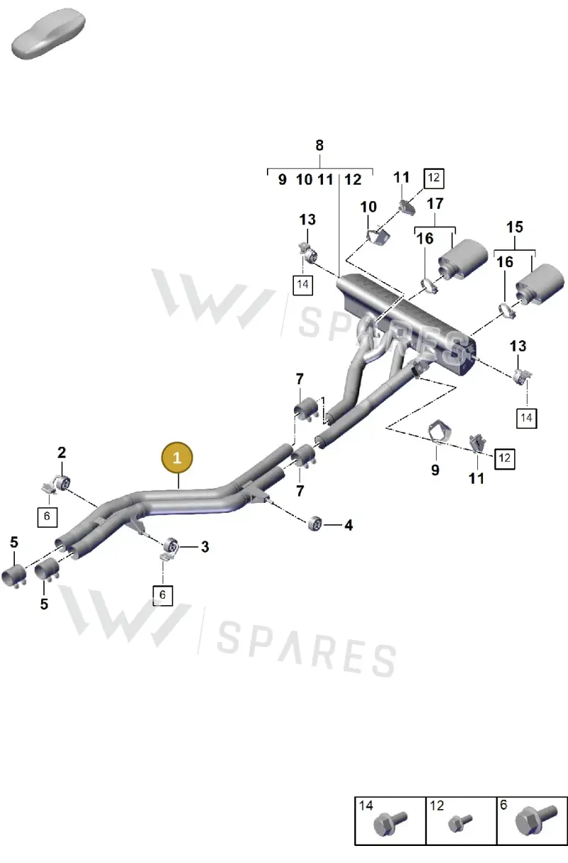 9Y0253088F — Porsche Cayenne Coupe (2023-2023) diagram p60203030, position 1
