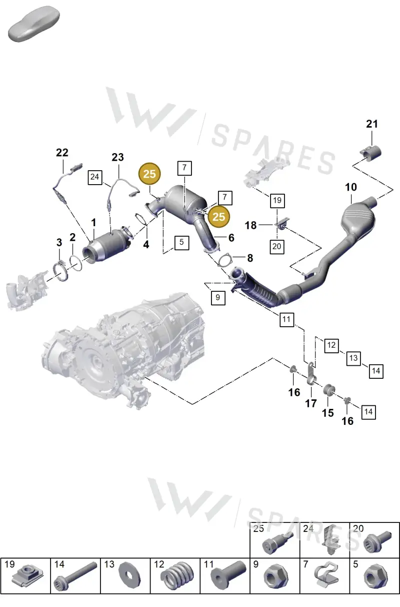 9Y0253296 — Porsche Cayenne Coupe (2023-2023) diagram p60202200, position 25