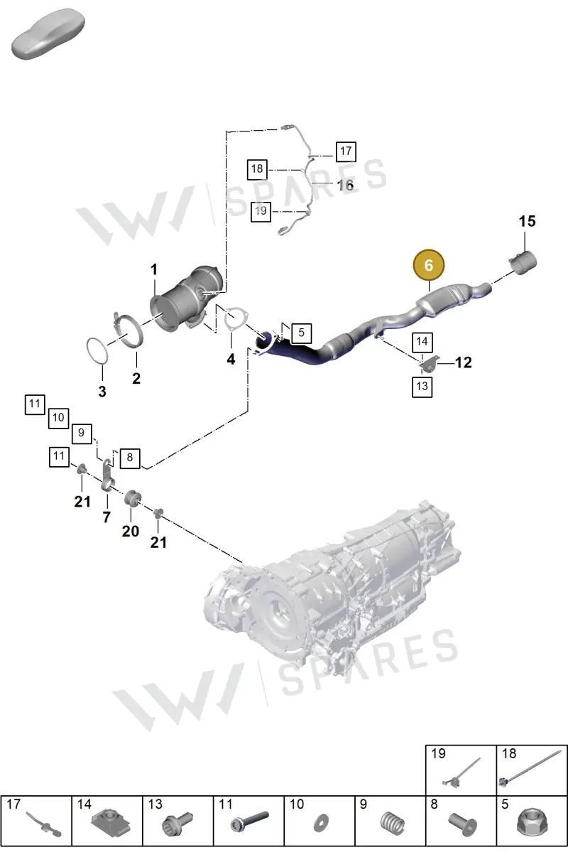 9Y0253301G — Porsche Cayenne Coupe (2023-2023) diagram p60202230, position 6
