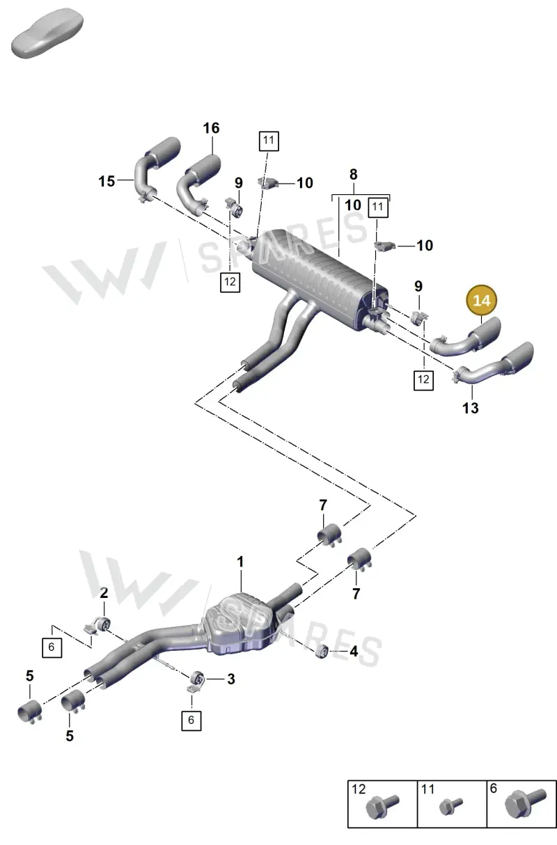 9Y0253823EC — Porsche Cayenne Coupe (2023-2023) diagram p60203040, position 14