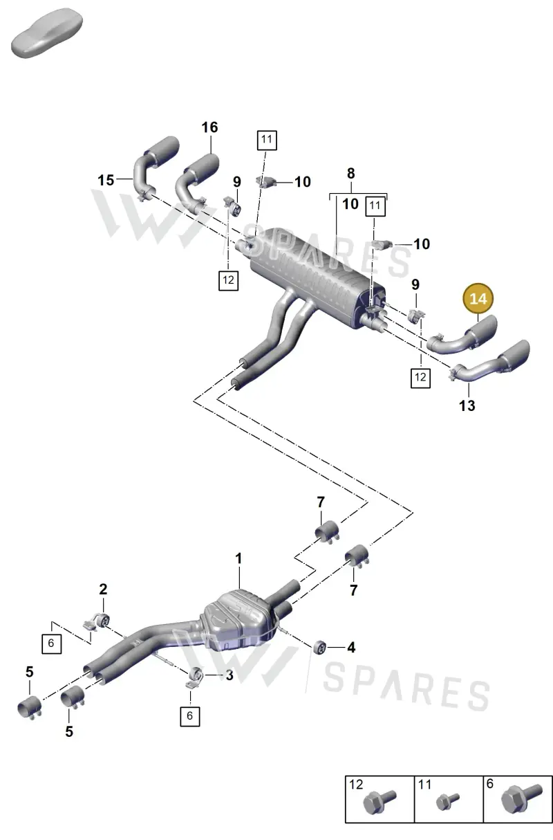 9Y0253823ED — Porsche Cayenne Coupe (2023-2023) diagram p60203040, position 14