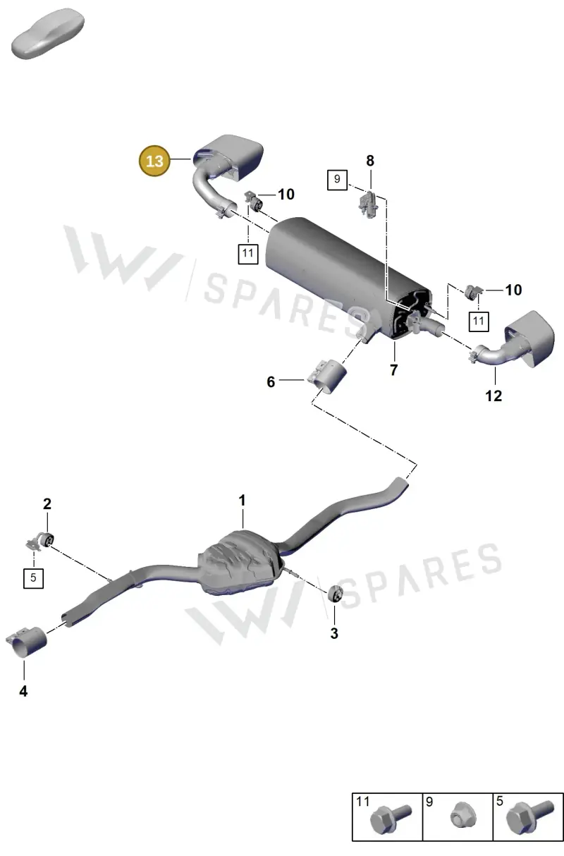 9Y0253824DJ — Porsche Cayenne Coupe (2023-2023) diagram p60203000, position 13
