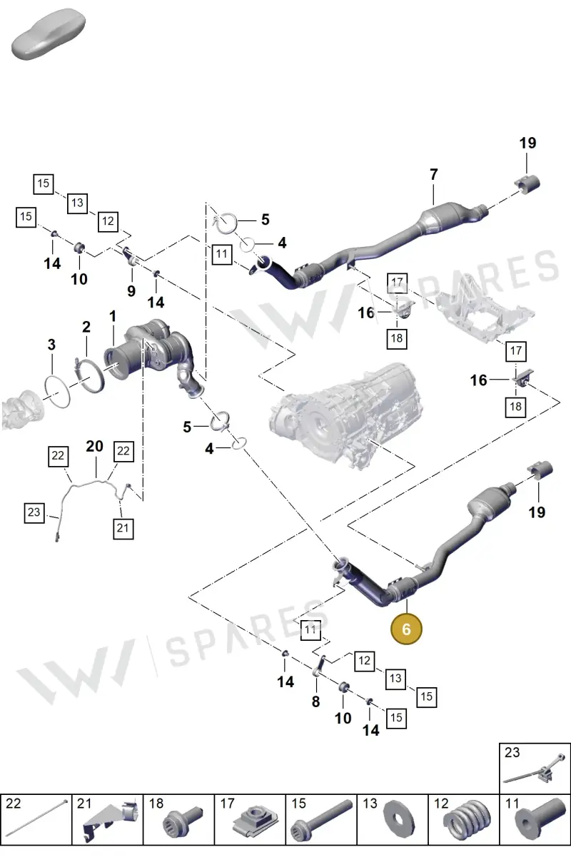 9Y0254401AX — Porsche Cayenne Coupe (2023-2023) diagram p60202220, position 6