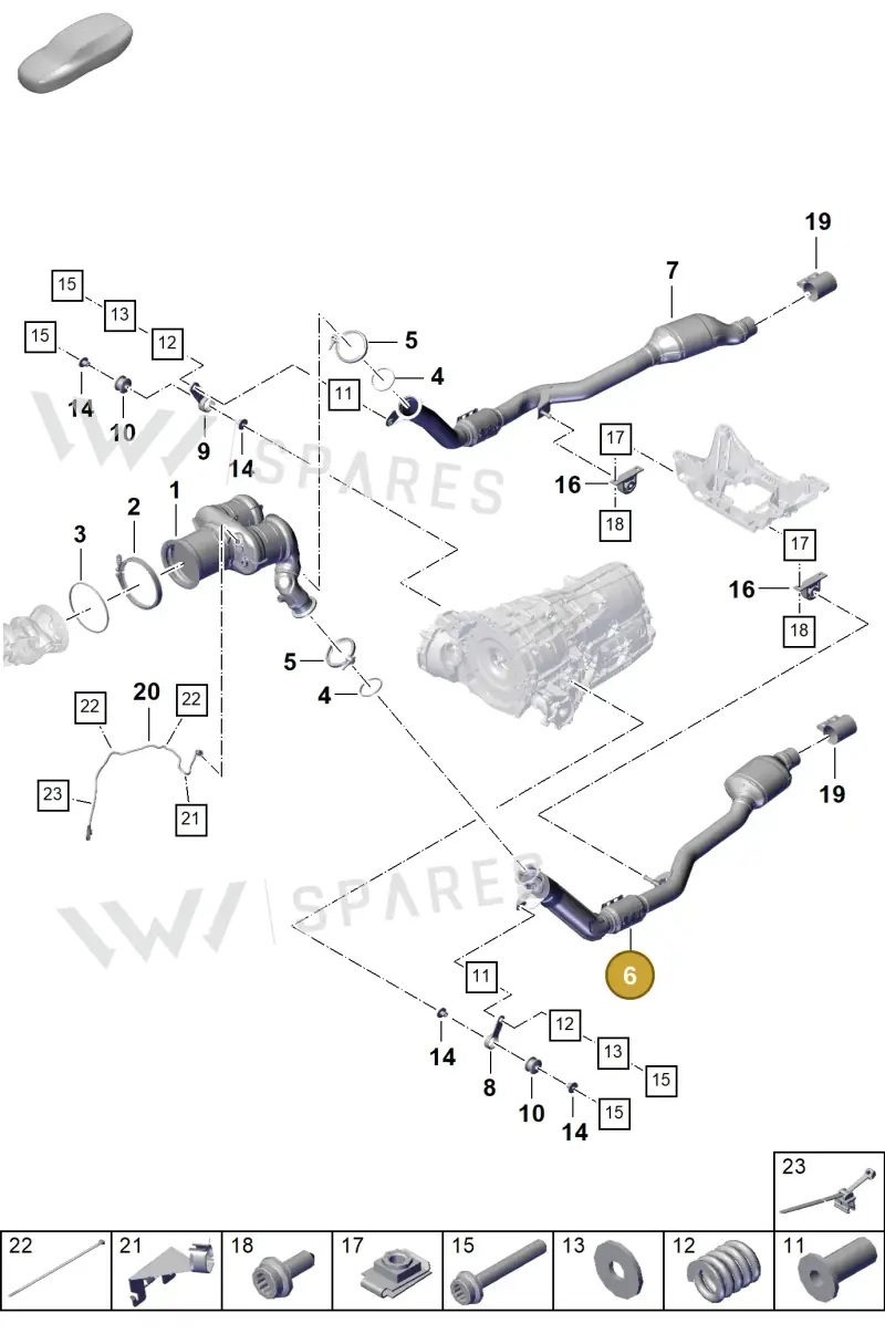 9Y0254401X — Porsche Cayenne Coupe (2023-2023) diagram p60202220, position 6