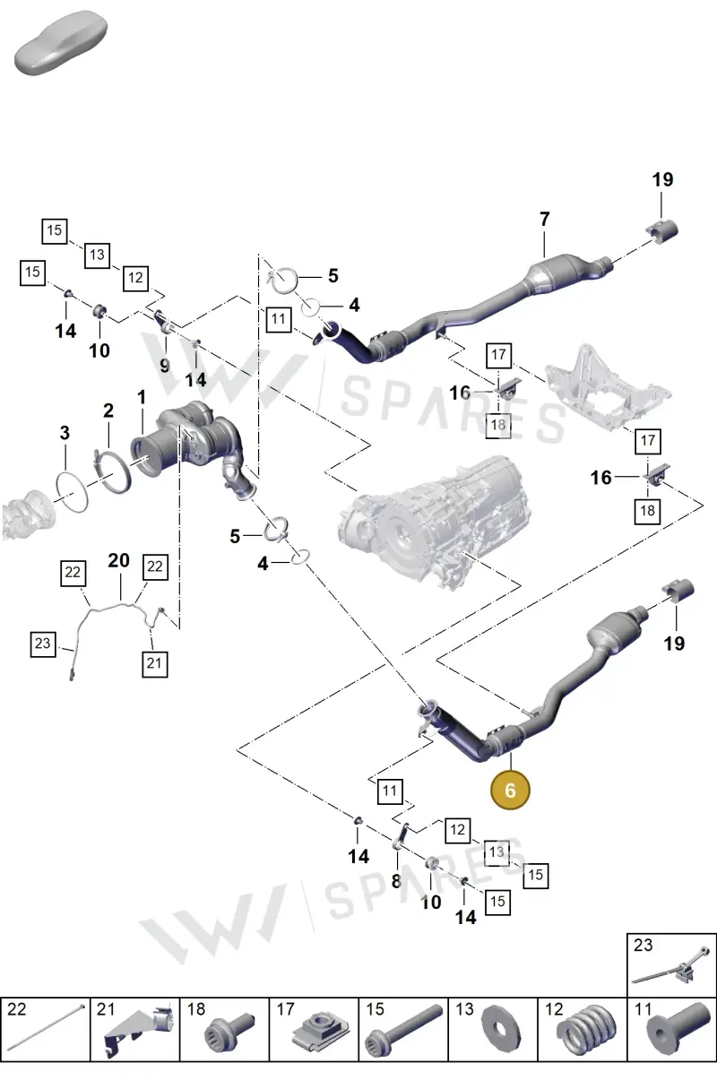 9Y0254401 — Porsche Cayenne Coupe (2023-2023) diagram p60202220, position 6